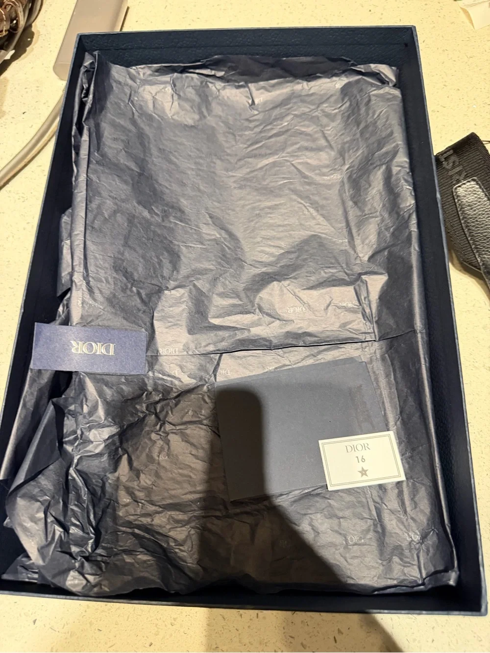 $2,900 Dior Saddle Messenger Bag in Blue and Beige Oblique